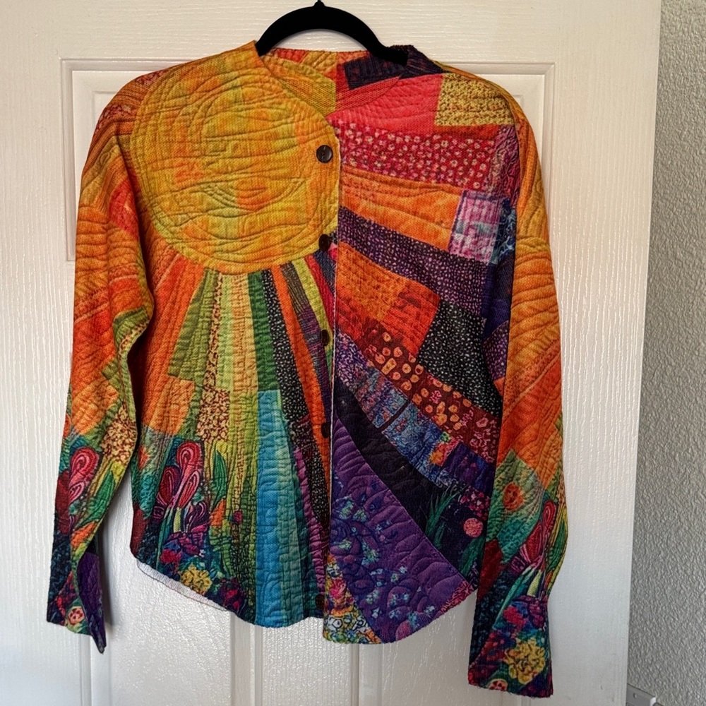 NWOT Vibrant cardigan sweater Sunburst  - Multicolor